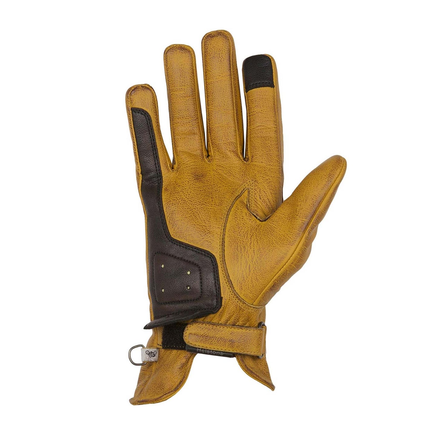 Helstons Condor Leather Gloves - Gold / Brown