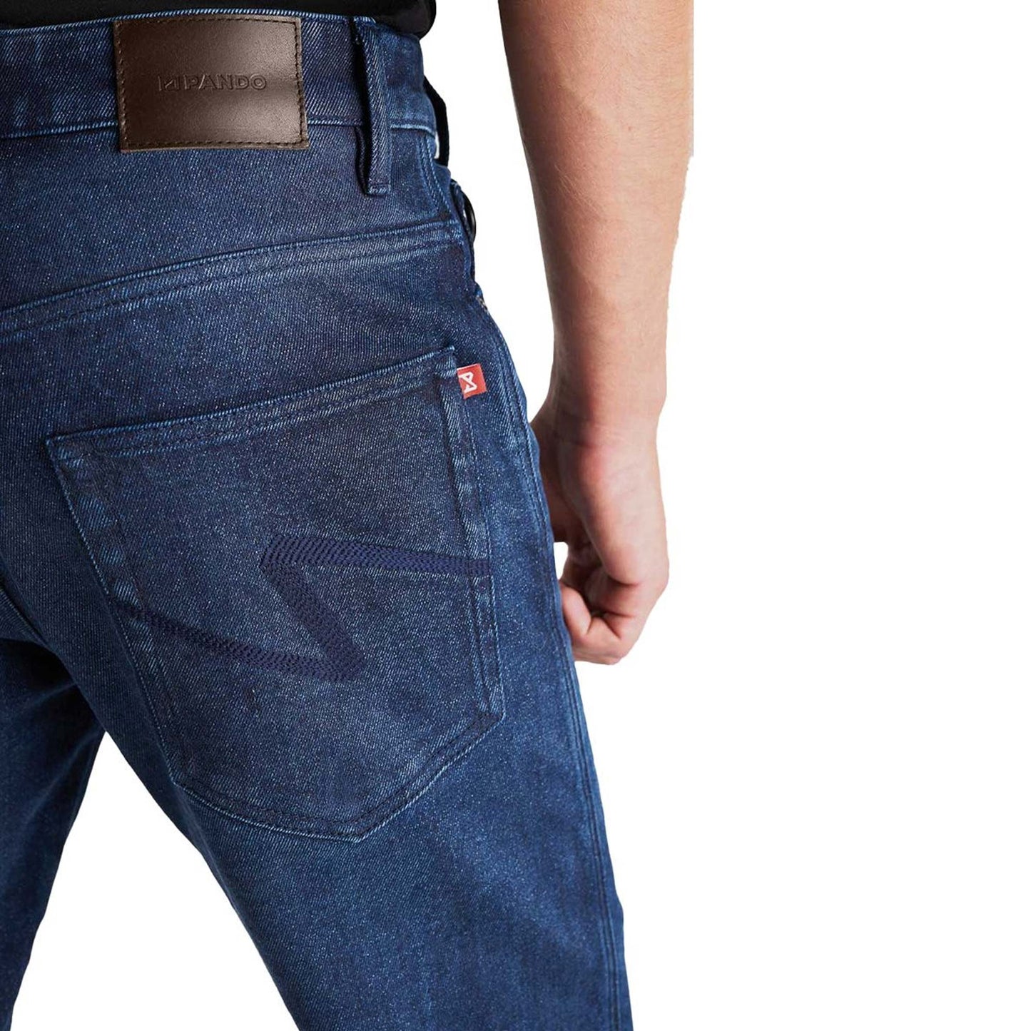 Pando Moto Arnie Slim Fit Armalith Jeans - Blue