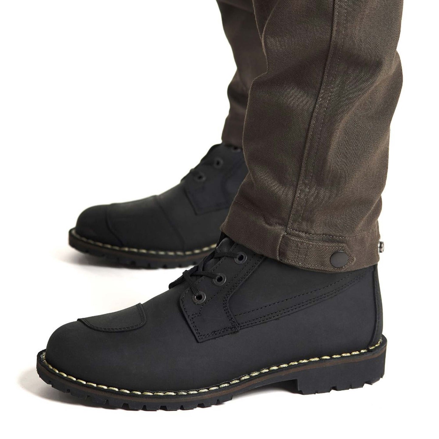 Pando Moto Mark Kev 02 Tapered Fit Cargo Trousers - Olive