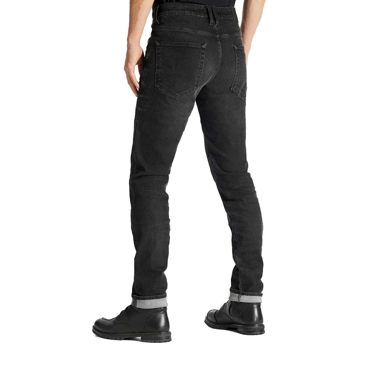 Pando Moto Robby Arm 01 Slim Fit Jeans - Black
