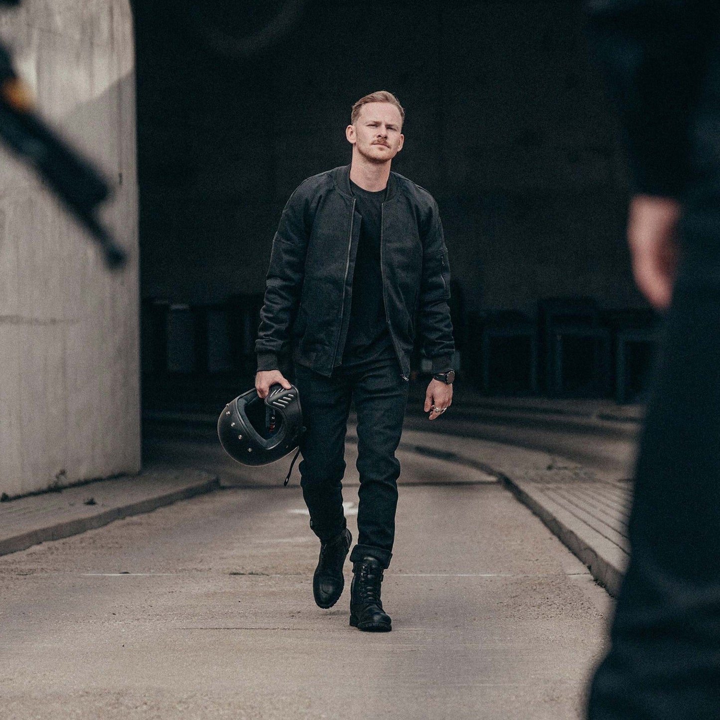 Pando Moto Steel Black 02 Slim Fit Jeans - Black