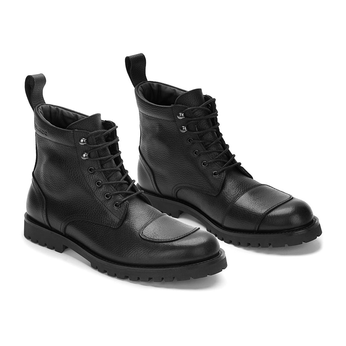 Pando Moto Tabi Leather Boots - Black
