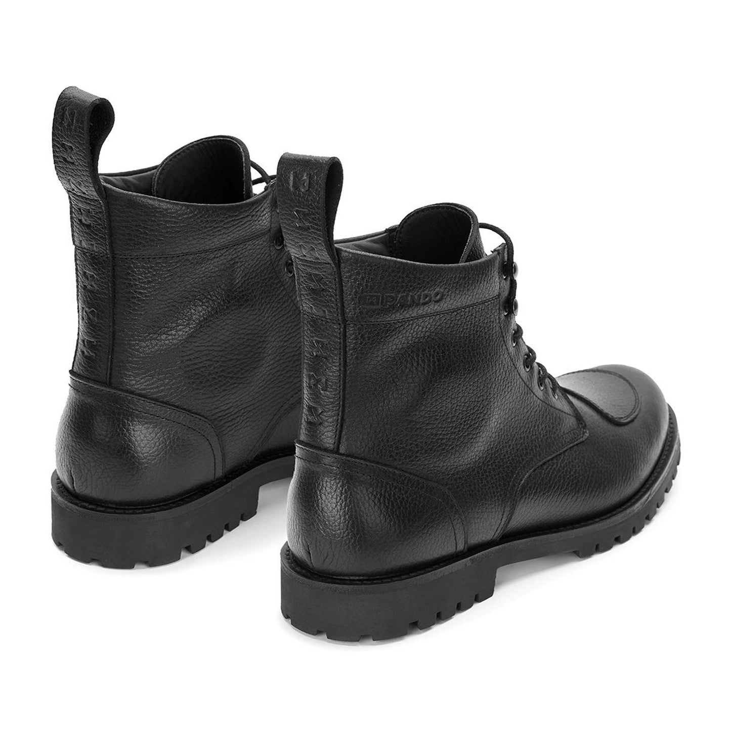 Pando Moto Tabi Leather Boots - Black