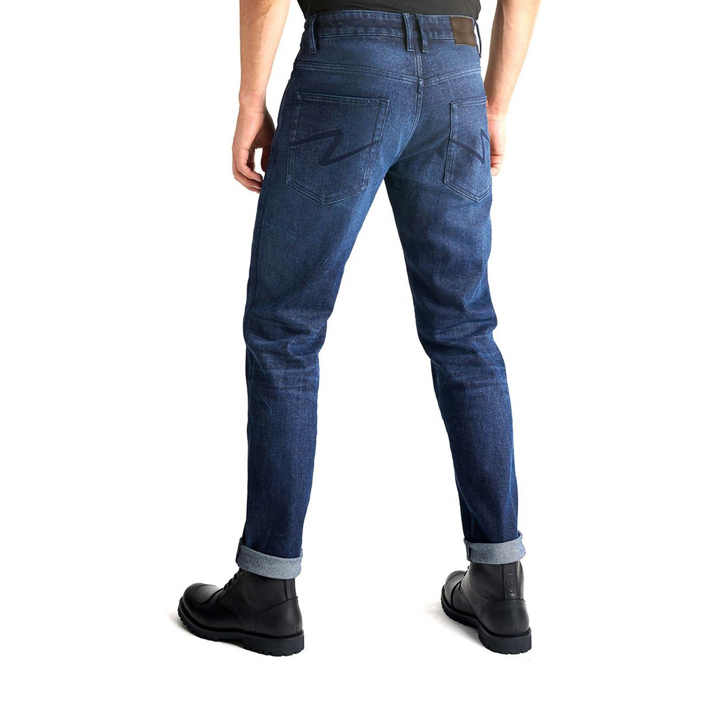 Pando Moto Arnie Slim Fit Armalith Jeans - Blue