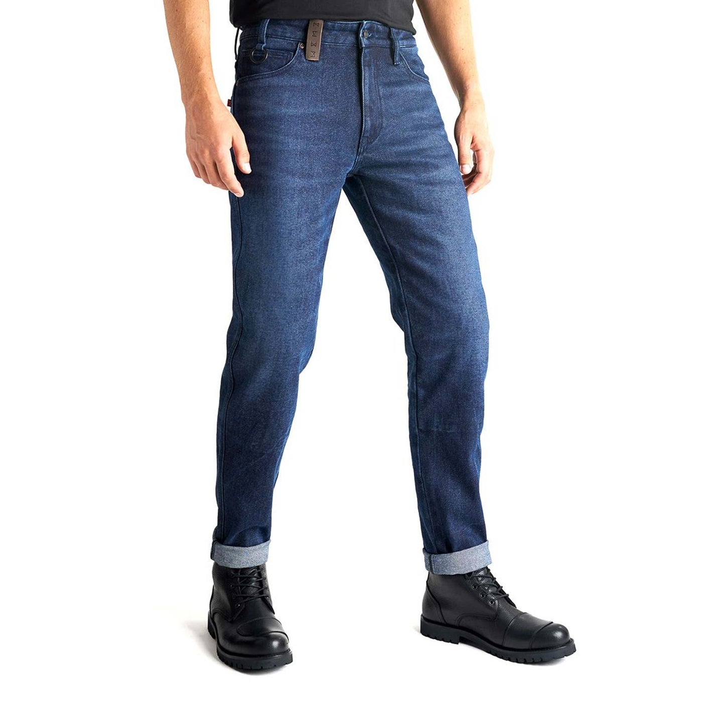 Pando Moto Arnie Slim Fit Armalith Jeans - Blue