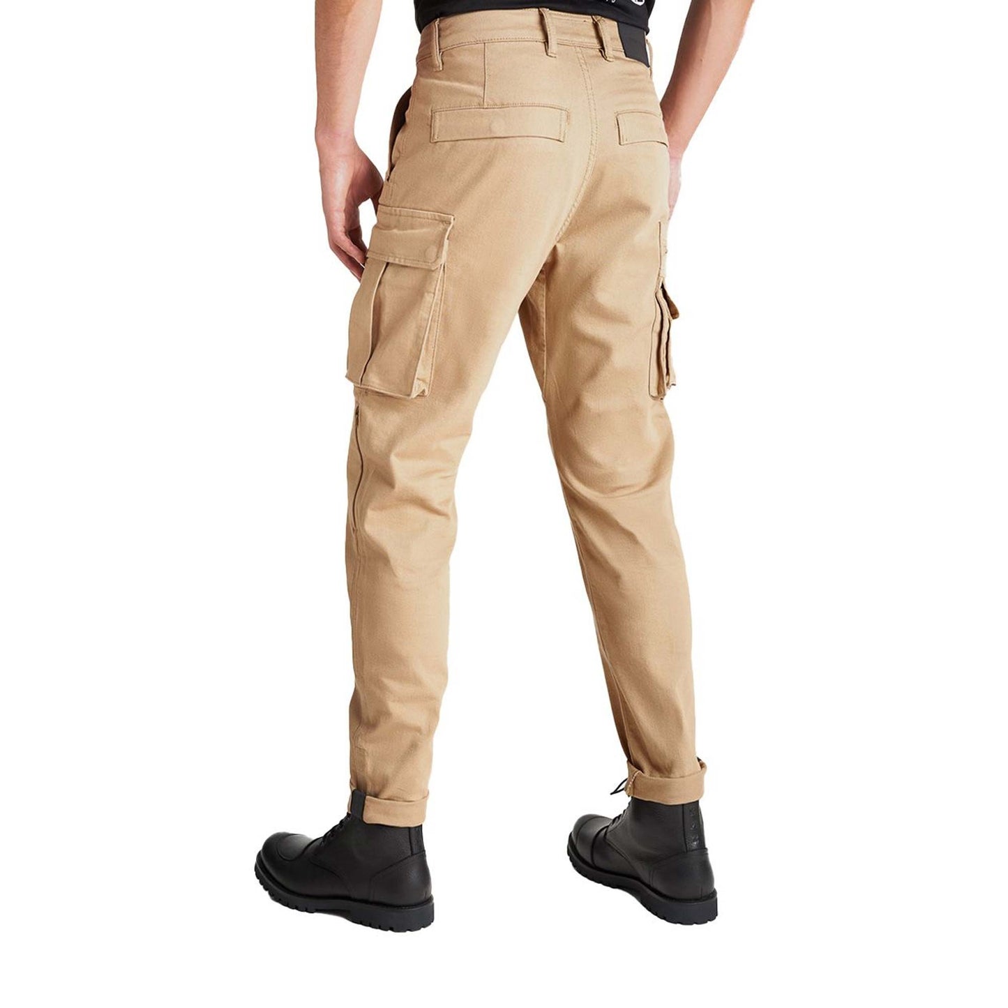 Pando Moto Desert Tapered Fit Cargo Trousers - Sand