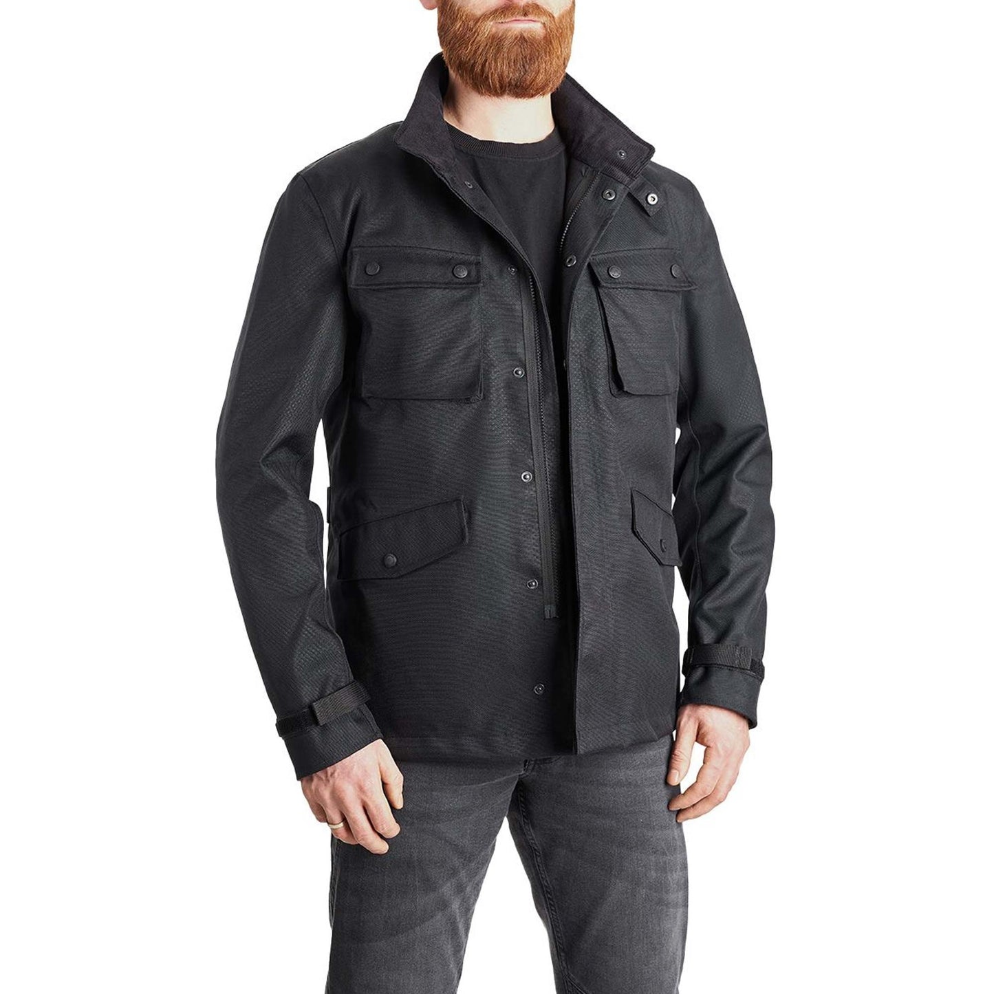 Pando Moto WP M65 Jacket - Black / Grey Camo