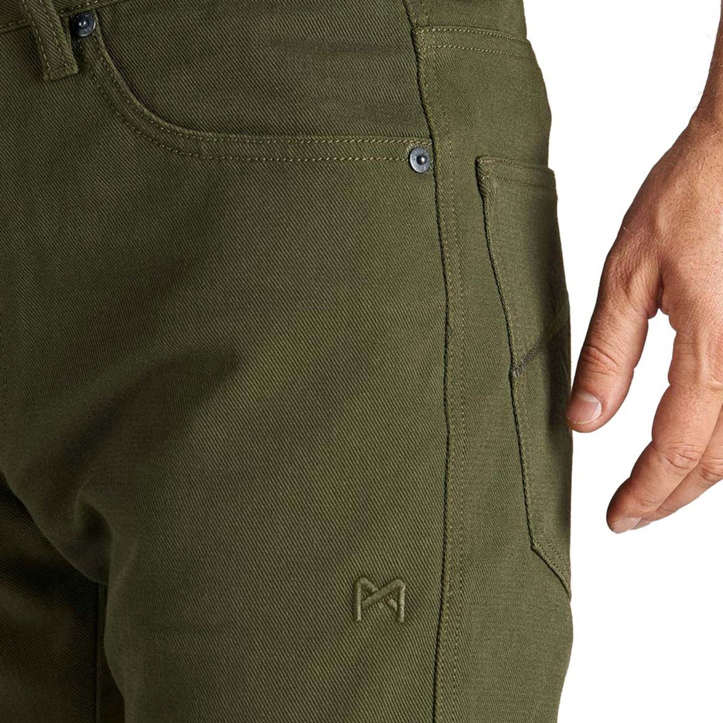 Pando Moto Robby Arm 02 Slim Fit Jeans - Olive