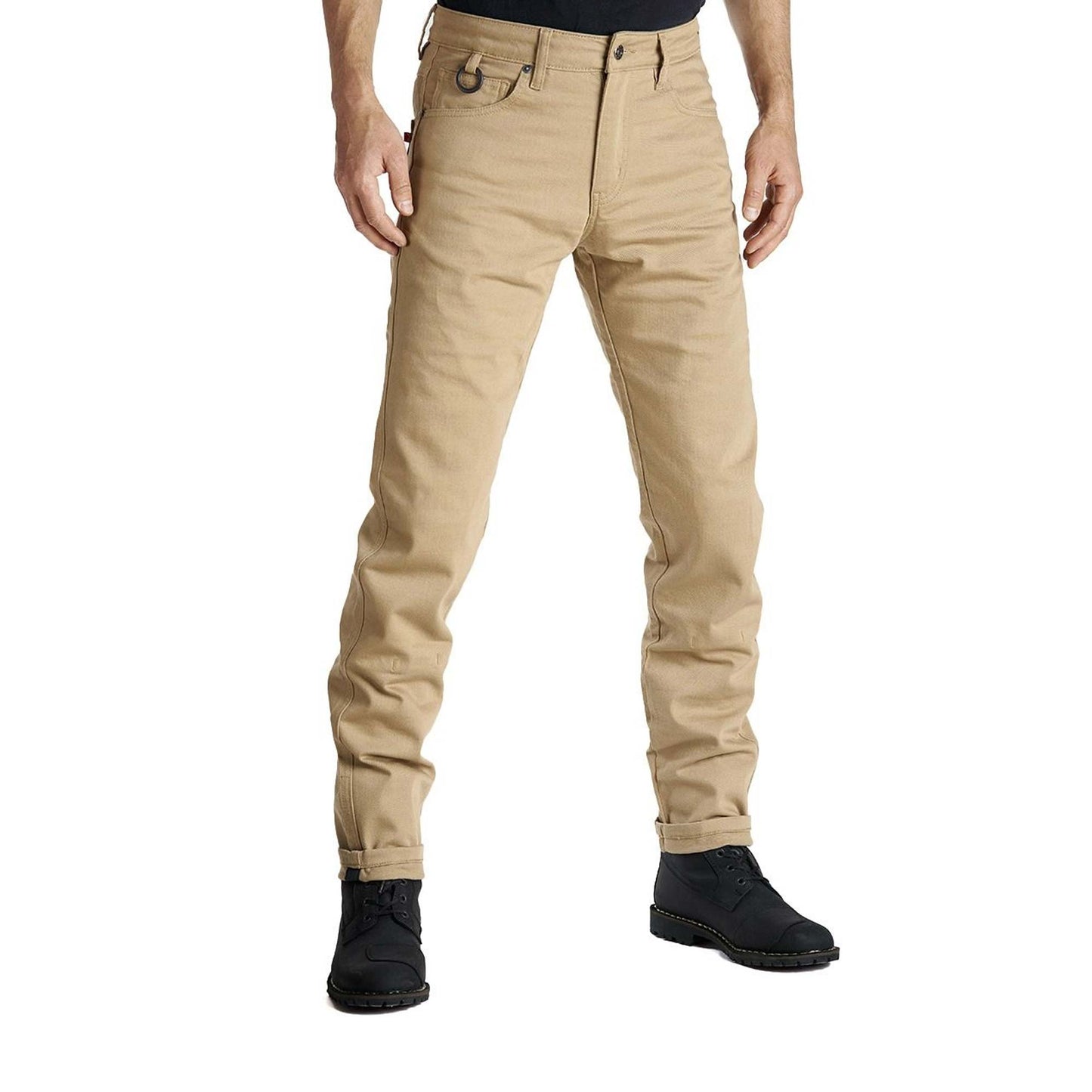 Pando Moto Robby Slim Fit Jeans - Beige