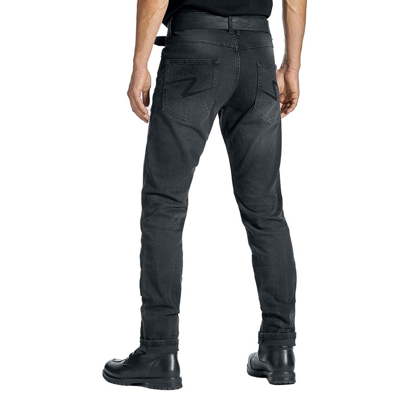 Pando Moto Robby Slim Fit Jeans - Black